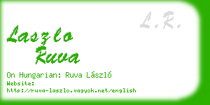 laszlo ruva business card